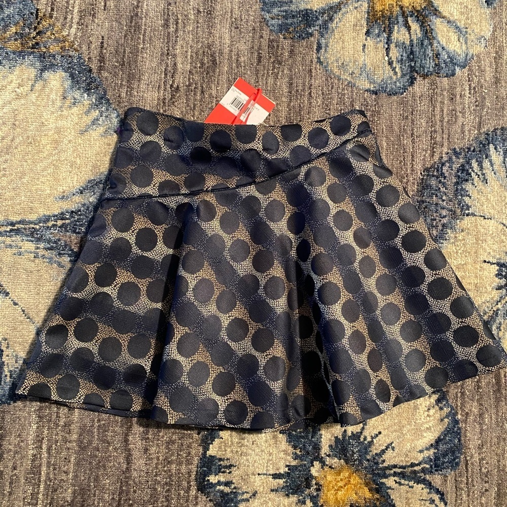 New Lili Gaufrette kids skirt dots navy metric 6